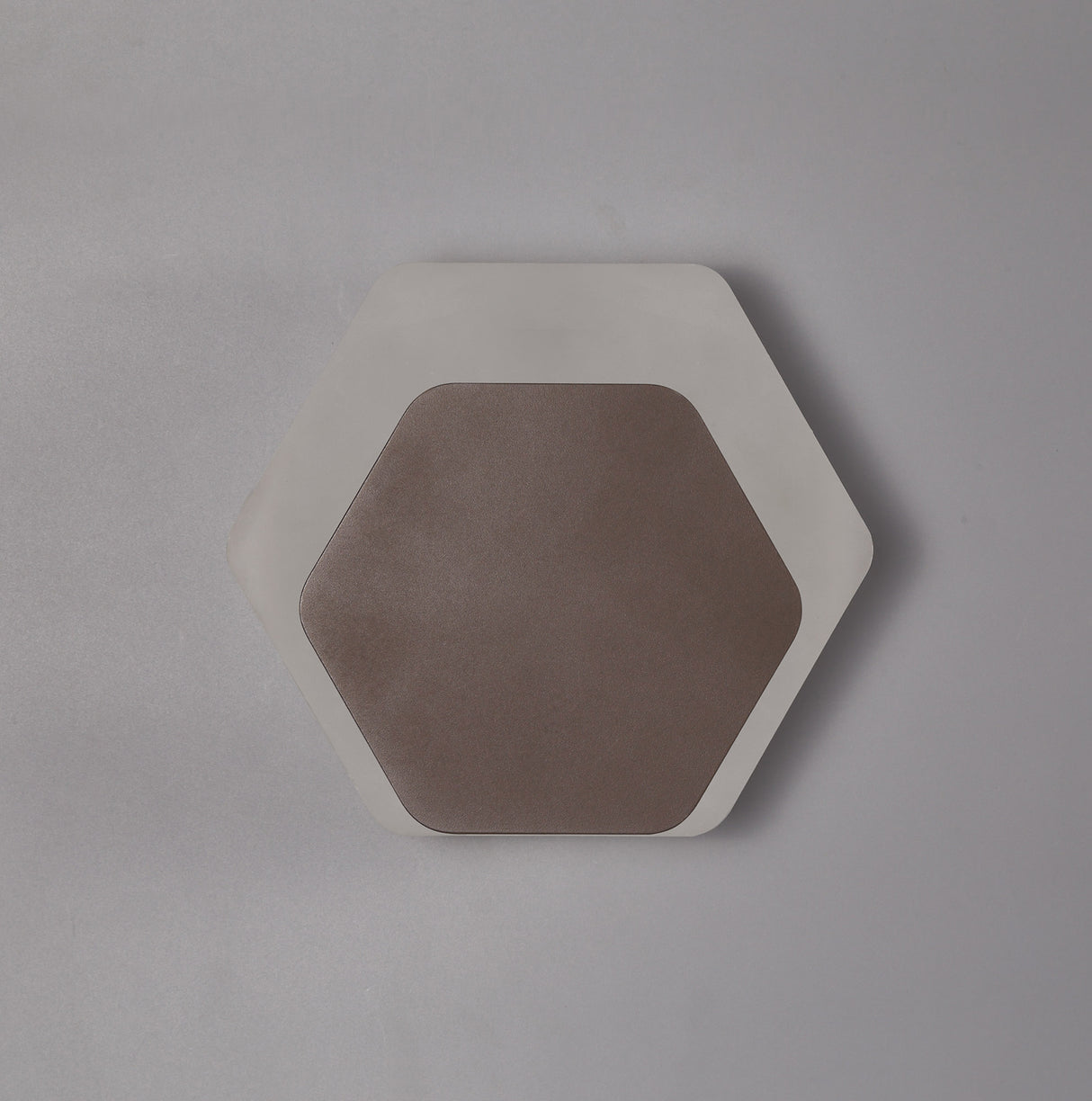 Proctor Magnetic Base Wall Lamp, 12W LED 3000K 498lm, 15/19cm Horizontal Hexagonal Bottom Offset, Coffee/Acrylic Frosted Diffuser