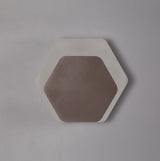 Proctor Magnetic Base Wall Lamp, 12W LED 3000K 498lm, 15/19cm Horizontal Hexagonal Bottom Offset, Coffee/Acrylic Frosted Diffuser