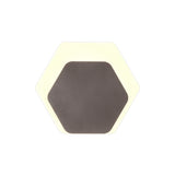 Proctor Magnetic Base Wall Lamp, 12W LED 3000K 498lm, 15/19cm Horizontal Hexagonal Bottom Offset, Coffee/Acrylic Frosted Diffuser