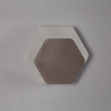 Proctor Magnetic Base Wall Lamp, 12W LED 3000K 498lm, 15/19cm Horizontal Hexagonal Right Offset, Coffee/Acrylic Frosted Diffuser