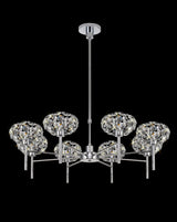 Byrne 8 Light G9 Telescopic Light With Polished Chrome And Crystal Shade