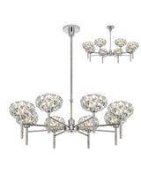 Byrne 8 Light G9 Telescopic Light With Polished Chrome And Crystal Shade