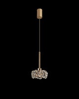 Byrne 1 Light G9 2m Single Pendant With French Gold And Crystal Shade