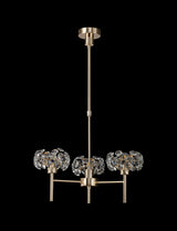 Byrne 3 Light G9 Telescopic Light With French Gold And Crystal Shade