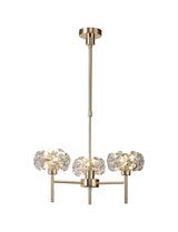 Byrne 3 Light G9 Telescopic Light With French Gold And Crystal Shade