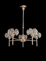Byrne 5 Light G9 Telescopic Light With French Gold And Crystal Shade