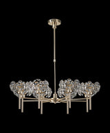 Byrne 8 Light G9 Telescopic Light With French Gold And Crystal Shade