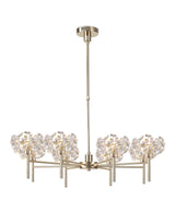 Byrne 8 Light G9 Telescopic Light With French Gold And Crystal Shade