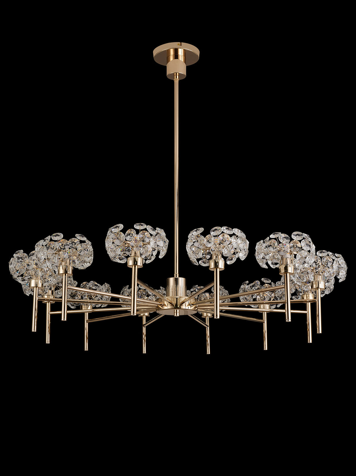 Byrne 12 Light G9 Telescopic Light With French Gold And Crystal Shade