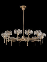 Byrne 12 Light G9 Telescopic Light With French Gold And Crystal Shade