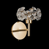 Byrne 1 Light Adjustable G9 Switched Wall Lamp With French Gold And Crystal Shade
