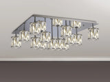 Swindlehirs Square 13 x G9 Flush Light Chrome/Clear Crystal Shade