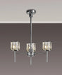 Swindlehirs 3 x G9 Telescopic/Semi Flush Chrome/Clear Crystal Shade
