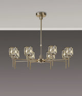Swindlehirs 8 x G9 Telescopic/Semi Flush French Gold/Clear Crystal Shade