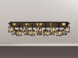 Swindlehirs Rectangle 14 x G9 Flush Light Satin Black/Smoke Crystal Shade