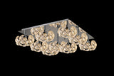 Byrne Polished Chrome Square 9 x G9 Flush Light Chrome/Clear Crystal Shade