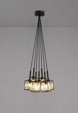 Swindlehirs Satin Black 7 x G9 1.5m Cluster Pendant