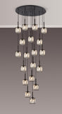Swindlehirs Satin Black 19 x G9 3.5m Round Multiple Pendant