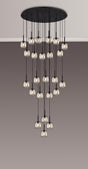 Swindlehirs Satin Black 24 x G9 5m Round Multiple Pendant
