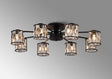 Swindlehirs Satin Black 8 x G9 Flush Light With Clear Crystal