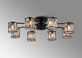 Swindlehirs Satin Black 8 x G9 Flush Light With Clear Crystal