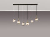 Swindlehirs Antique Brass 6 x G9 2m Linear Pendant