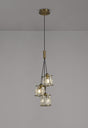 Swindlehirs Antique Brass 3 x G9 2m 1 Drop Cluster Pendant