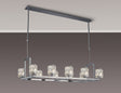 Swindlehirs 10 Light Rectangle G9 Telescopic Light Polished Chrome / Clear Crystal Shade
