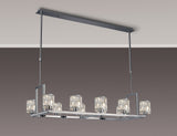 Swindlehirs 10 Light Rectangle G9 Telescopic Light Polished Chrome / Clear Crystal Shade