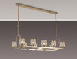 Swindlehirs 10 Light Rectangle G9 Telescopic Light French Gold / Clear Crystal Shade