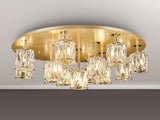 Swindlehirs Round 13 Light G9 Flush French Gold / Clear Crystal Shade