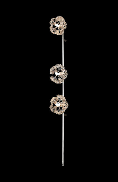Byrne Polished Chrome 3 x G9 Switched Wall Lamp With Plug Polished Chrome & Crystal Shade