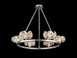 Byrne Polished Chrome 6 Light Round G9 Telescopic Light Polished Chrome & Crystal Shade