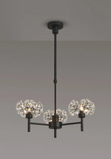 Byrne 3 x G9 Telescopic Light With Satin Black/Crystal Shade
