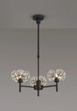 Byrne 3 x G9 Telescopic Light With Satin Black/Crystal Shade