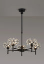 Byrne 5 x G9 Telescopic Light With Satin Black/Crystal Shade