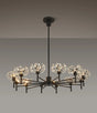 Byrne 12 x G9 Telescopic Light With Satin Black/Crystal Shade