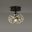 Byrne 1 x G9 Surface Light With Satin Black/Crystal Shade