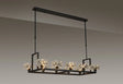 Byrne Satin Black 10 Light Rectangle G9 Telescopic Light Satin Black & Crystal Shade