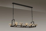 Byrne Satin Black 10 Light Rectangle G9 Telescopic Light Satin Black & Crystal Shade