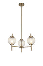 Halom 55cm Multi Height Pendant, 3 x G9, Antique Brass/Clear Glass