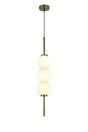 Halom 15cm Pendant, 3 x G9, Antique Brass/Opal Glass