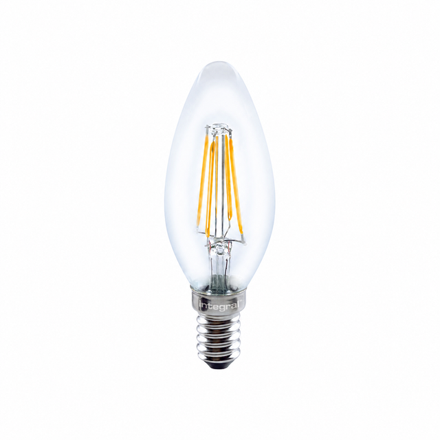 ILCANDE14NC034 - FILAMENT CANDLE BULB E14 470LM 3.4W 2700K NON-DIMM GLASS