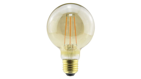 ILGLOBE27D014 Filament 3.4W Globe Lamp, (G80 Globe), 2200K, E27, 470Lm, Dimmable, Amber
