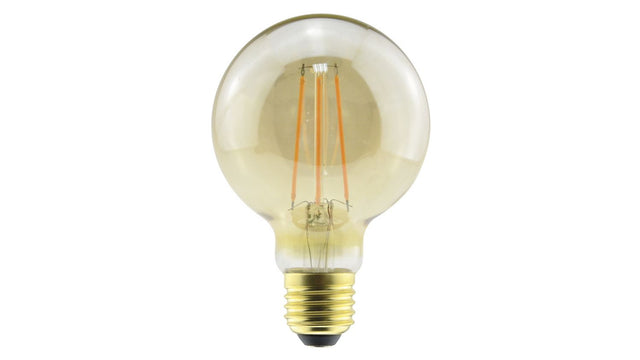 ILGLOBE27D014 Filament 3.4W Globe Lamp, (G80 Globe), 2200K, E27, 470Lm, Dimmable, Amber
