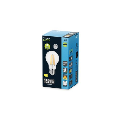 Integral Omni 11W E27 Dimmable LED Filament GLS Bulb – 2700K Warm White, 1521lm – ILGLSE27DC122