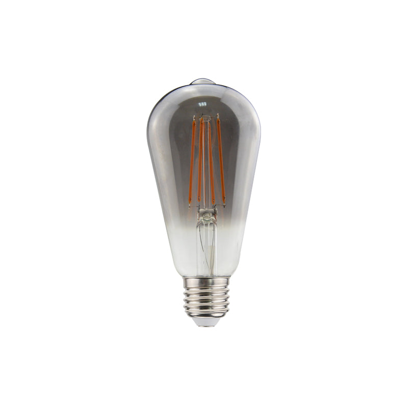 ILST64E27D009 - Integral LED Sunset Vintage Filament 7W St64 Lamp, (350lm), 2200K, E27, E27 Cap, Dimmable, Smoke Grey