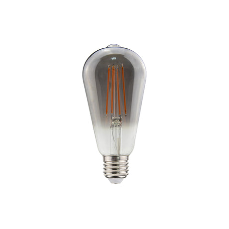 ILST64E27D009 - Integral LED Sunset Vintage Filament 7W St64 Lamp, (350lm), 2200K, E27, E27 Cap, Dimmable, Smoke Grey