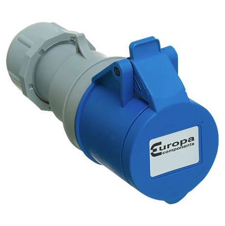 Europa 230V 32A 2-Pole + E Industrial In-Line Socket IP44 - IS323P