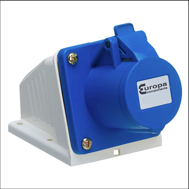 Europa 230V 32A 2-Pole + E Industrial Surface Socket IP44 - ISS323P